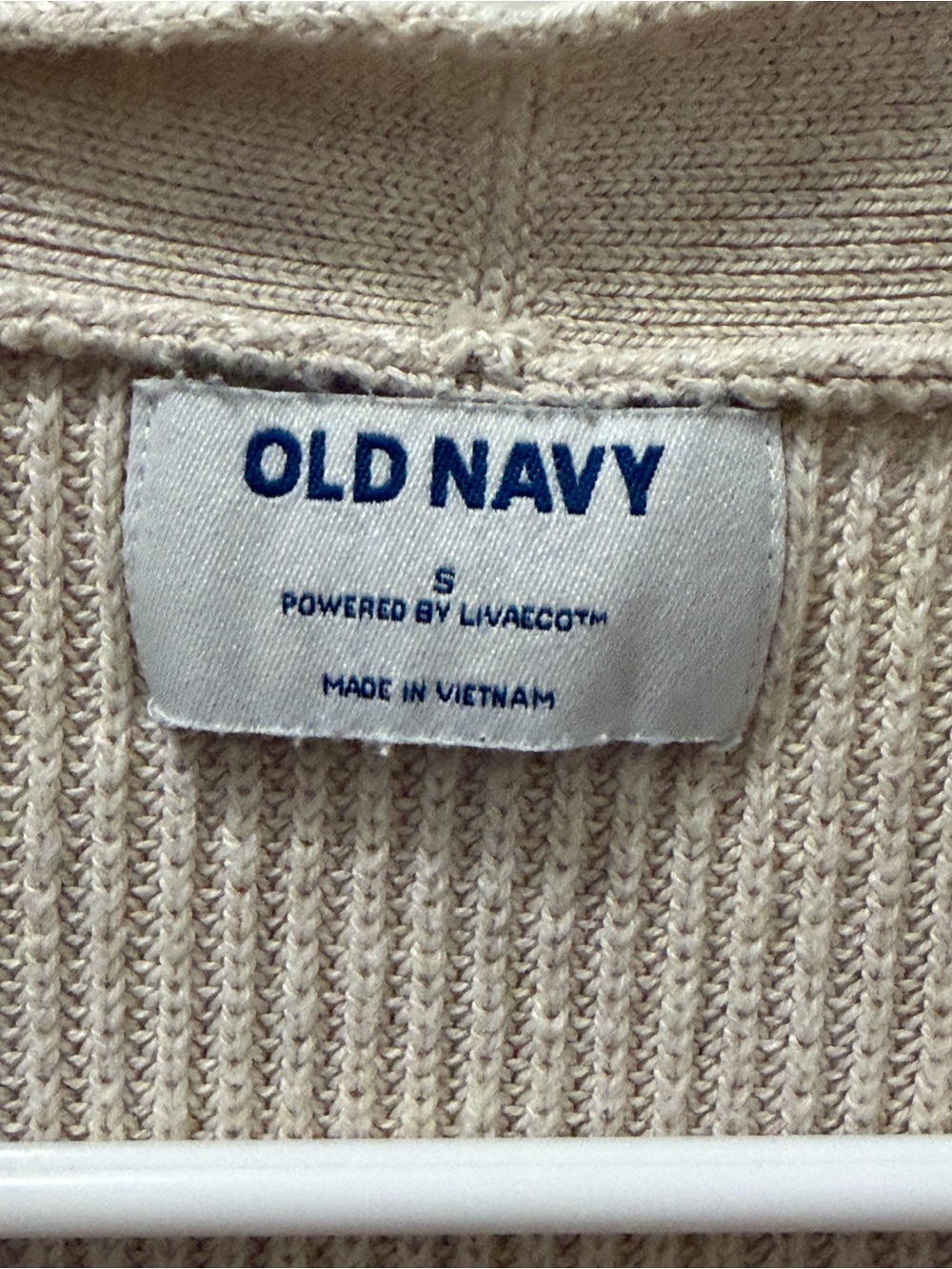Old Navy Beige Open-Front Ribbed Cardigan - Picture 3 of 3